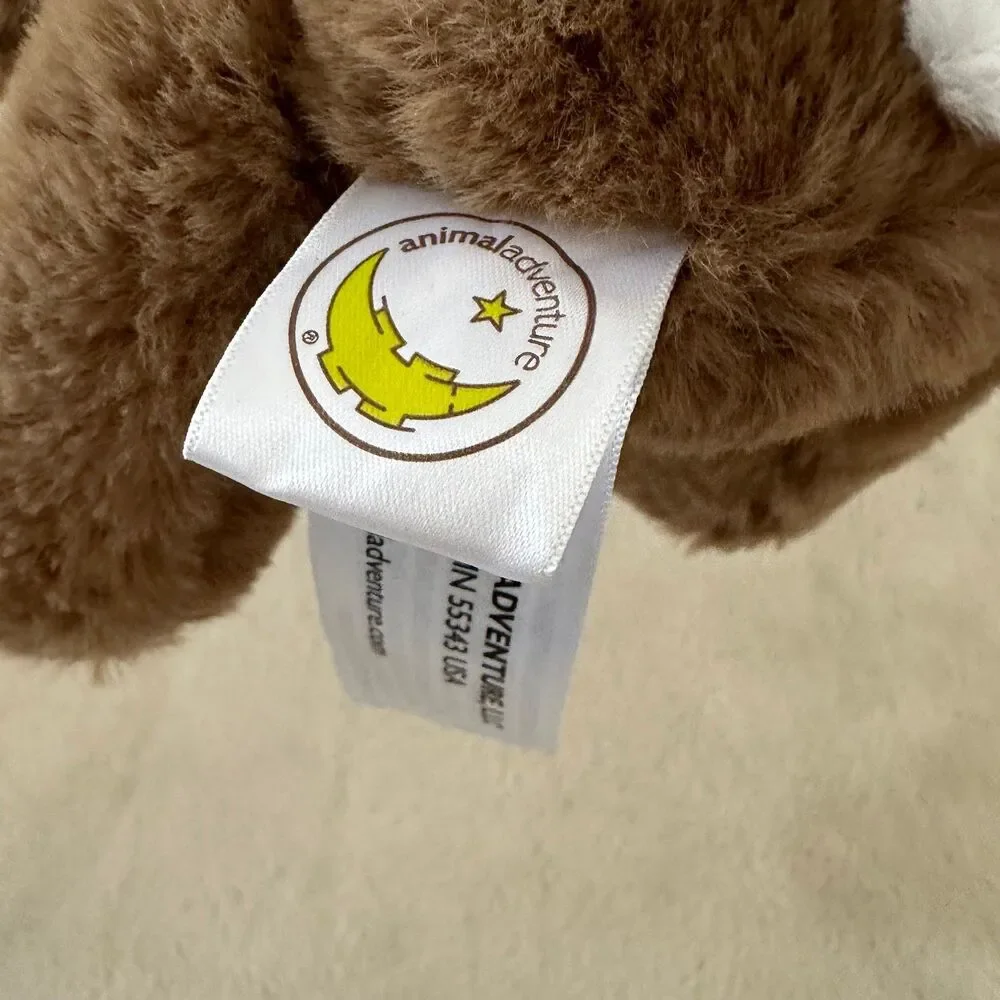 Animal Adventure Raina Bunny Brown Yellow Butterfly Ears 7” Plush Toy Stuffed